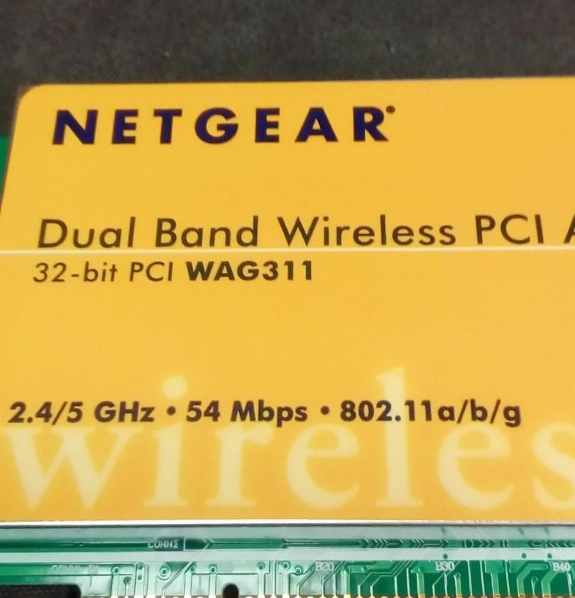 NETGEAR WAG311 Dual Band Wireless PCI Adapter 32.BIT