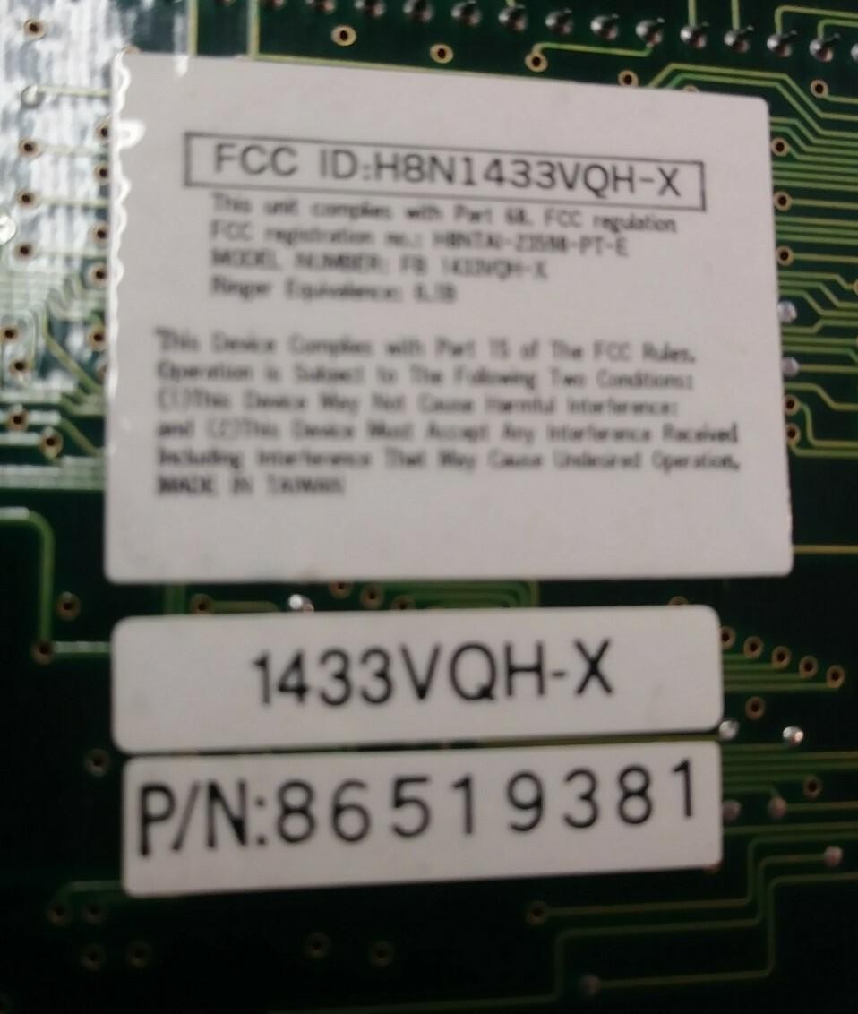 V1433VQH-X ISA Voice Modem Card