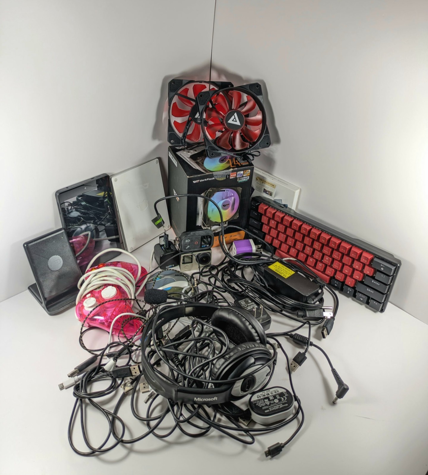 Electronics Mixed Lot UNTESTED GoPro Session 4 Apple Trackpad Z4 CPU Cooler