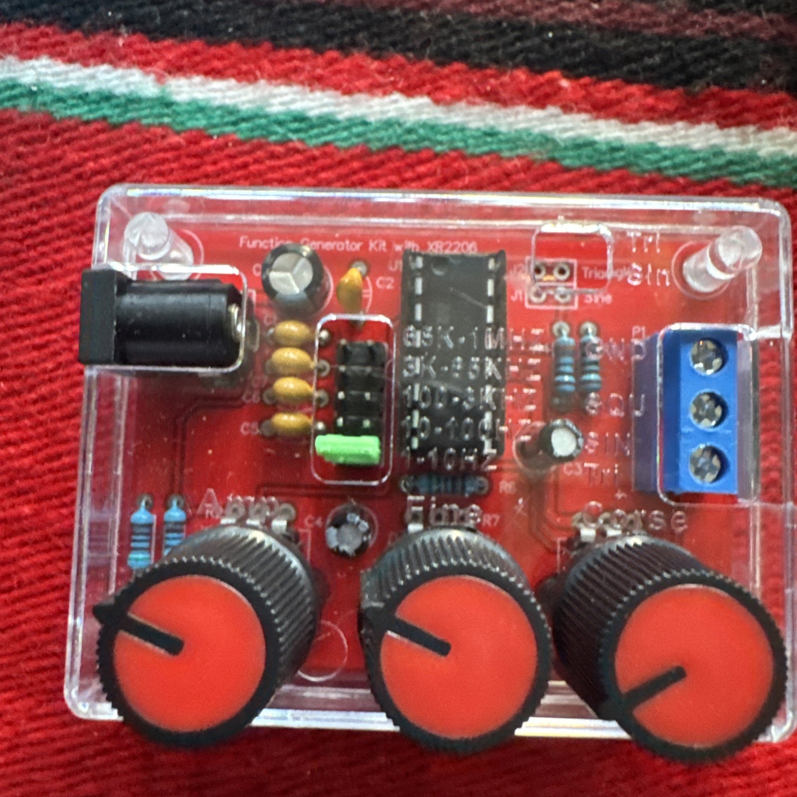 XR2206 Function Signal Generator DIY Kit Sine, Triangle, Square Output 1HZ-1MHZ