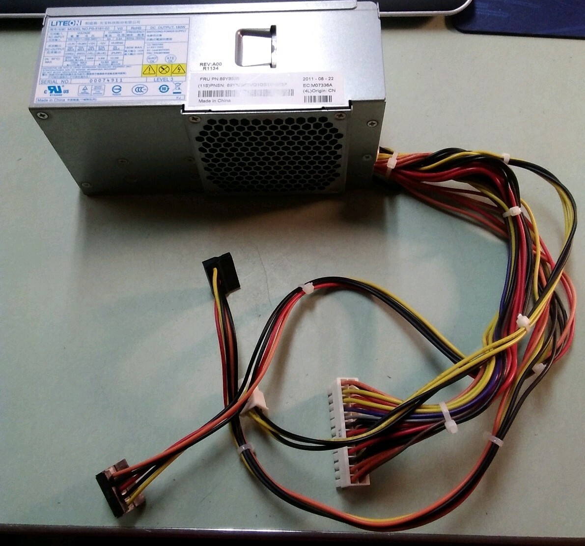 Liteon PS-5181-02 180W 89Y8586 Desktop Power Supply REV A00