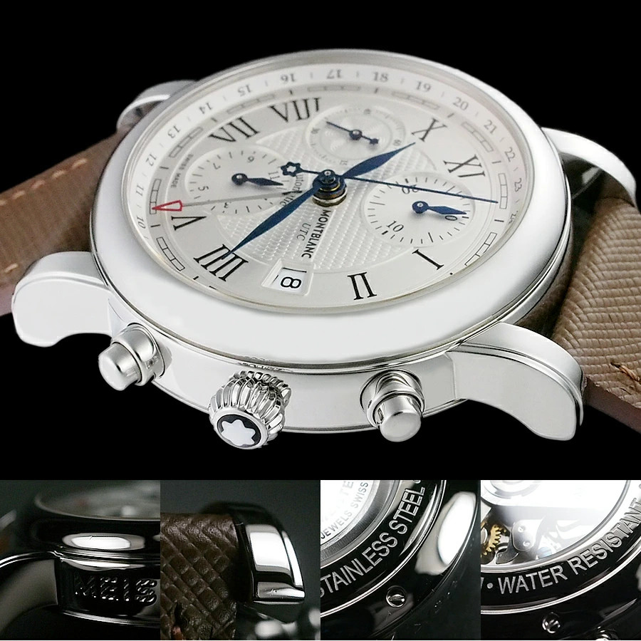 MONTBLANC Watch Automatic Winding Stainless Steel Star Chronograph Case 42mm