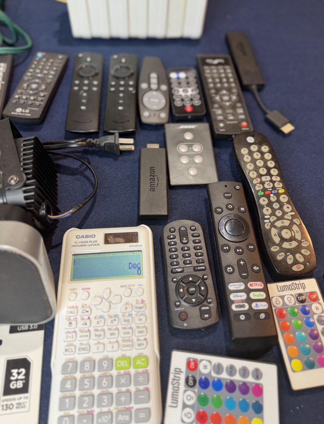 Lot Of Random Electronics, projector, light beam, camera, Remotes , See Pics