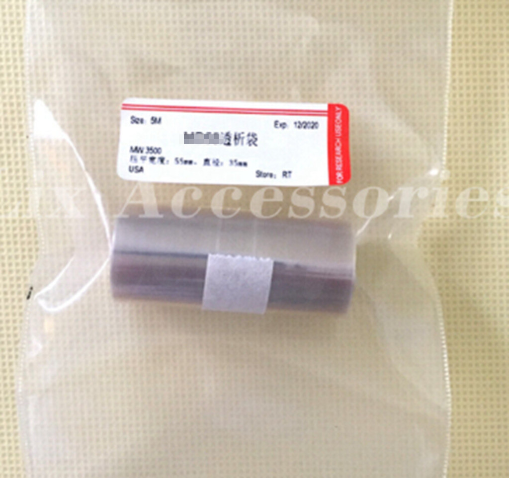 Experimental 6mm (MD10) dialysis bag MW: 3500d, 5m/roll