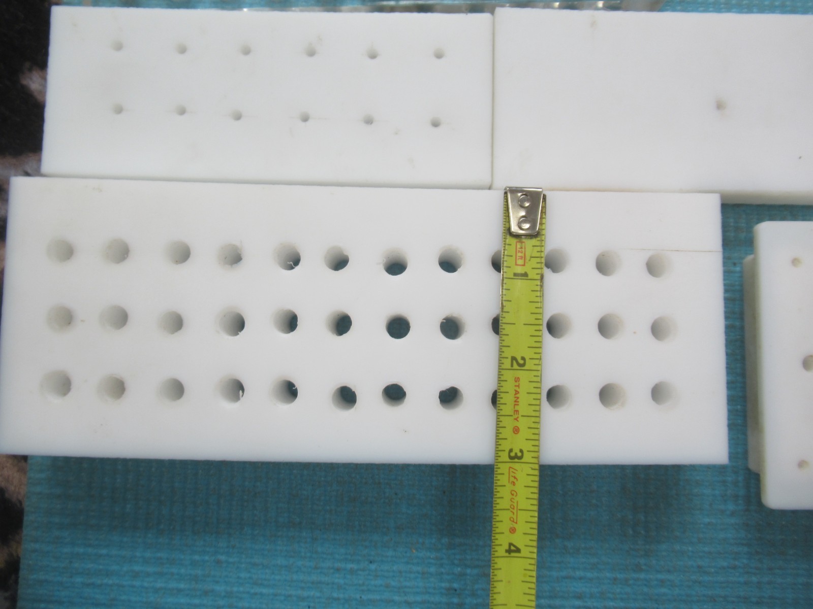 4 UHMW Tapping Blocks Rectangular Ultra High Molecular Weight Polyethylene Solid