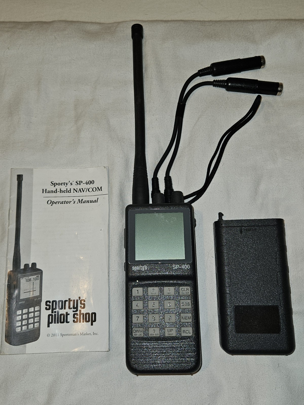 Pilots: Sporty’s SP-400 Nav/Com, David Clark Headset, Flight Bag
