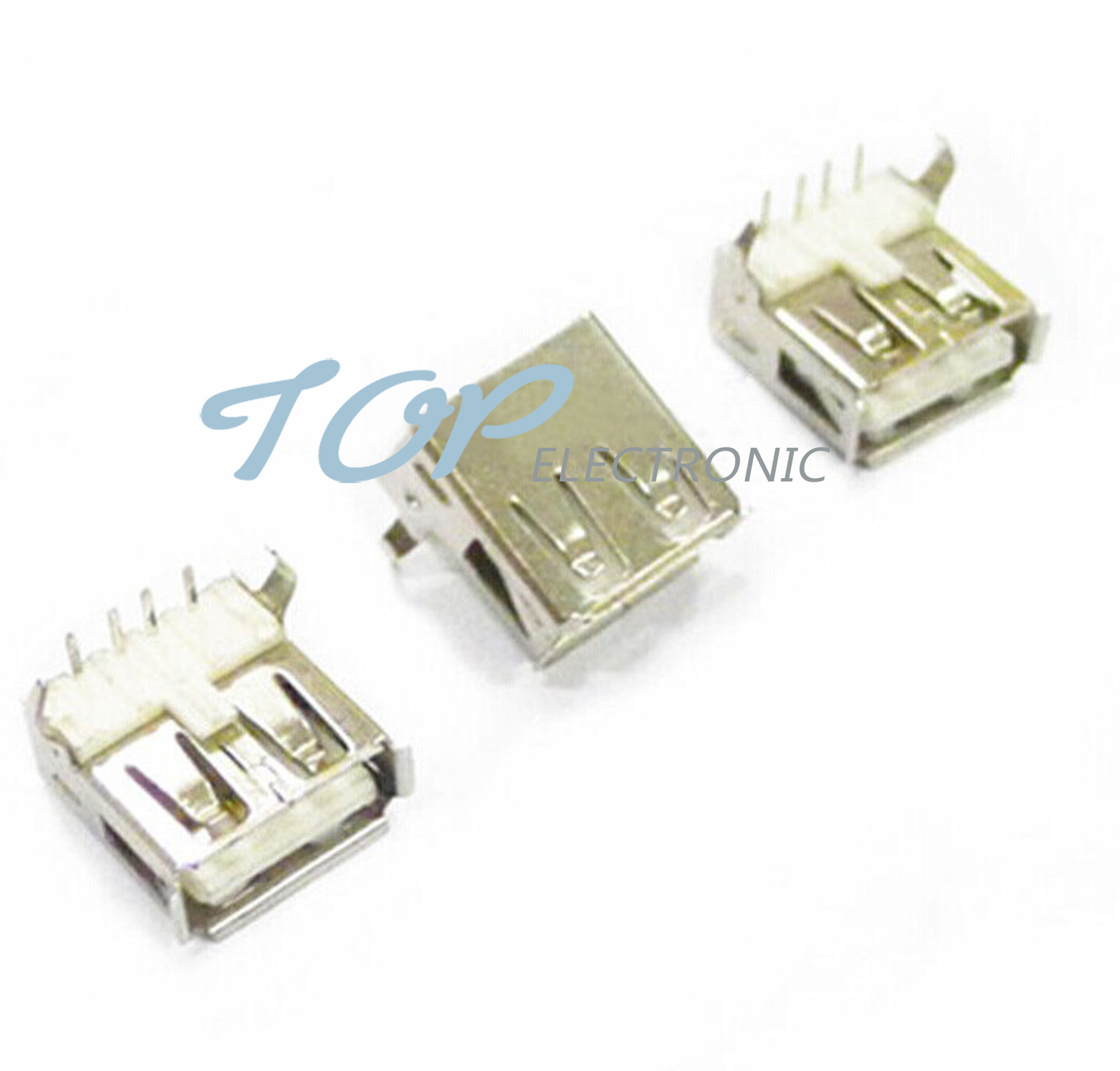 10PCS USB Type A Female Socket A/F 90 degree Female Socket Connector