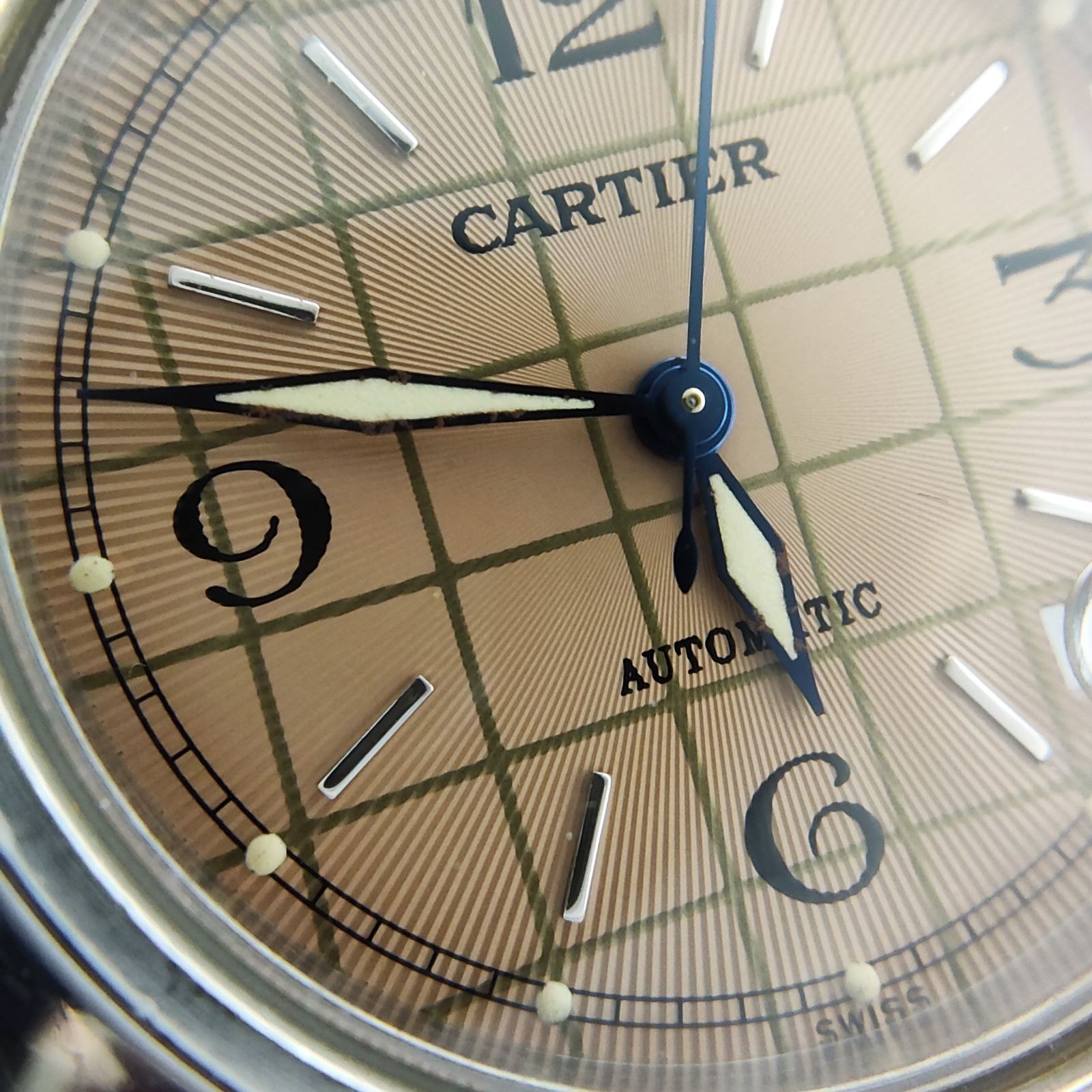 Cartier Watch Pasha C Orange Dial Mechanical Automatic AT Stainless Steel