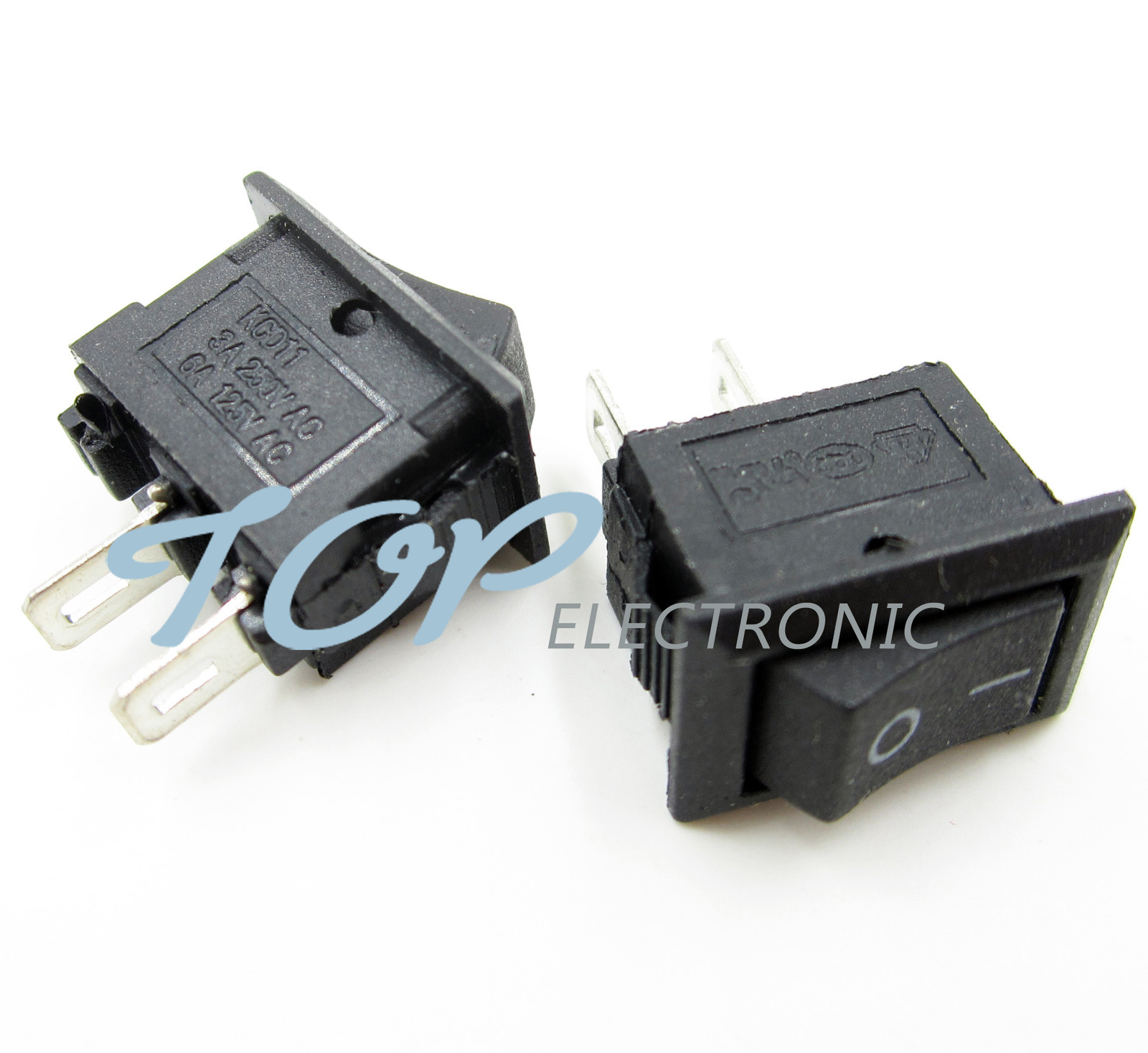 20PCS AC 250V 3A 2 Pin ON/OFF I/O SPST 2-PIN Mini Boat Rocker Switch