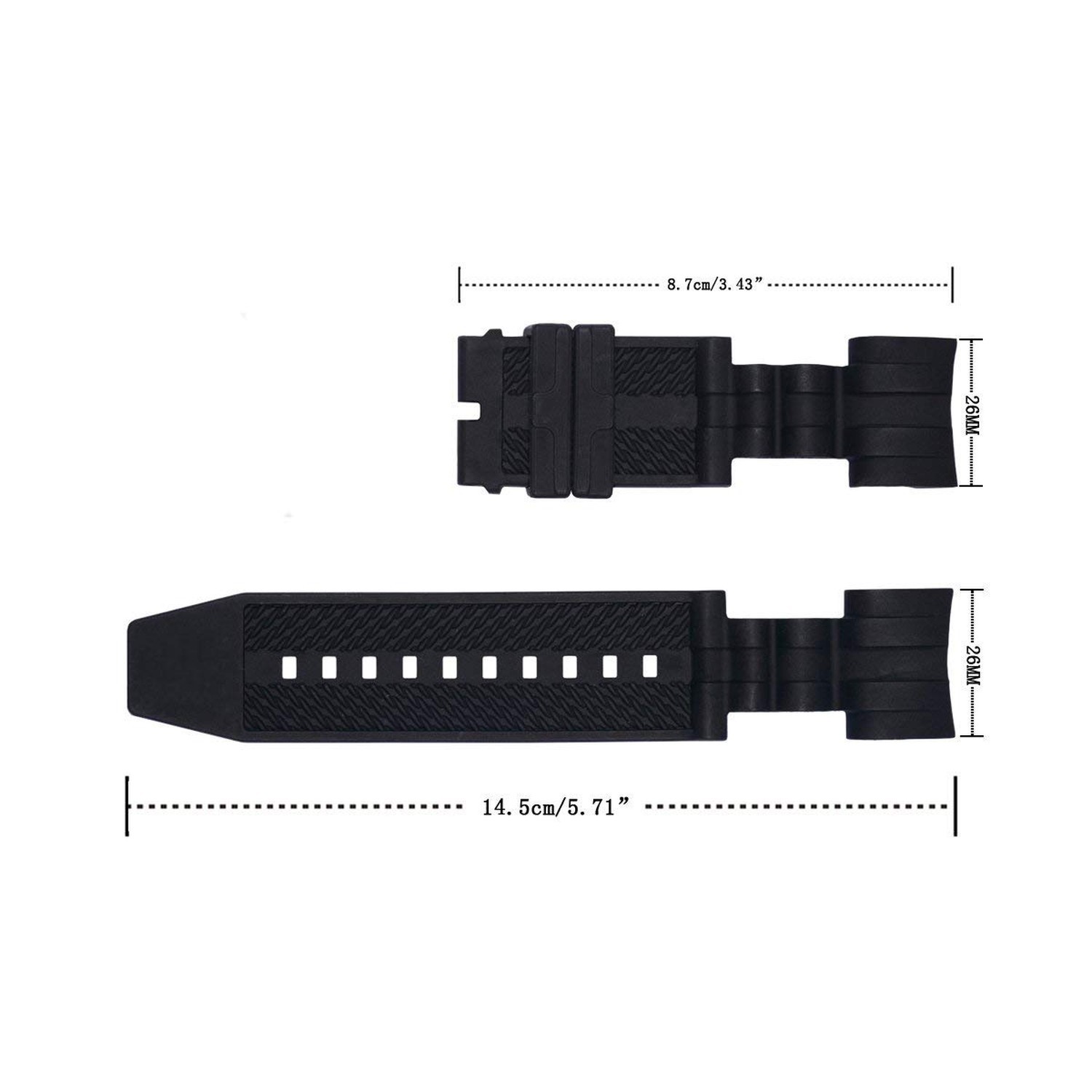for Invicta Reserve Jason Taylor Bolt Zeus Watch Replacement Rubber Silicone …