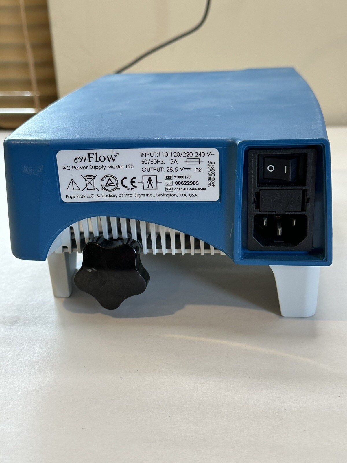 e n F l o w model 120 AC Power Supply With Cord Free Shipping 4400-0009/E