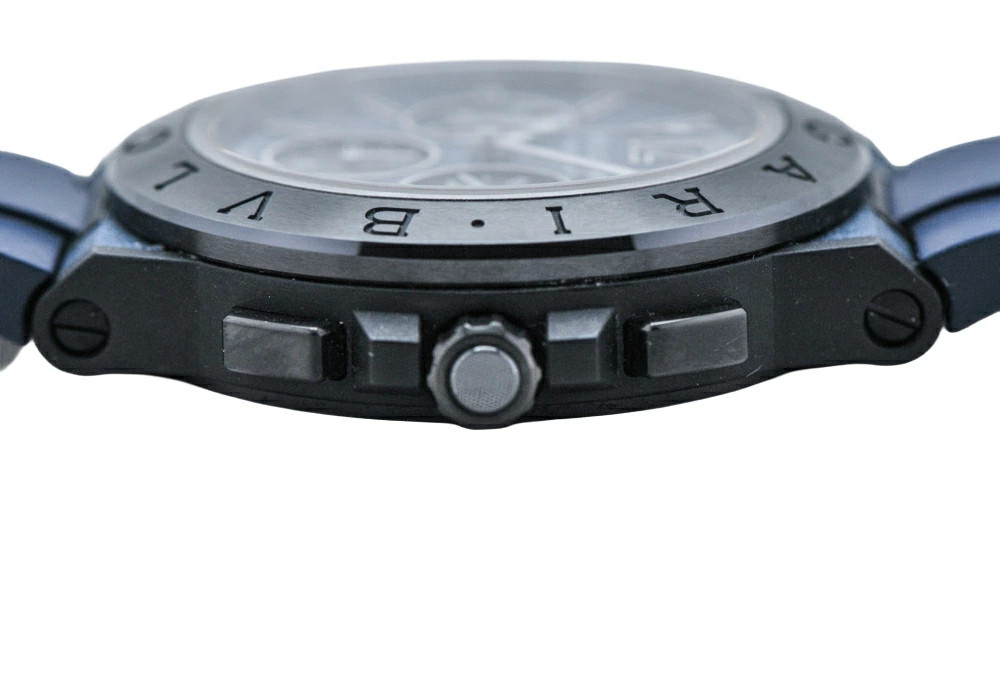 BVLGARI Watch Diagono Magnesium Blue/Black AT Ref. DG42SMCCH Chronograph Men’s