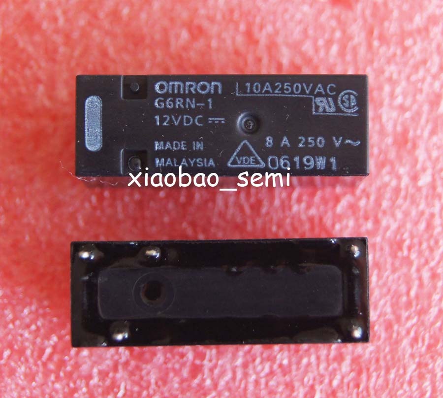 10PCS G6RN-1-12VDC 12VDC ORIGINAL OMRON Relay 5pins