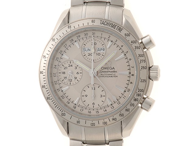 OMEGA Speedmaster Day-Date Triple Calendar Watch SS Auto 3221.30 Mens Watch Auth