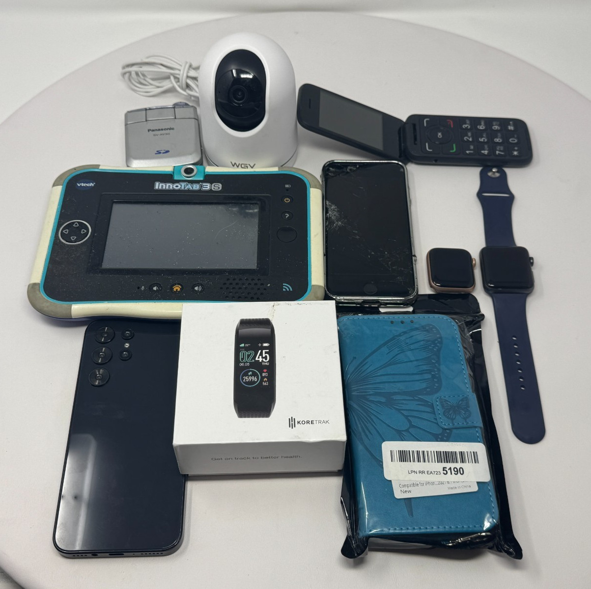 Electronics Parts Lot Phones Apple Watch Tablet Camera Fitness Tracker Repair