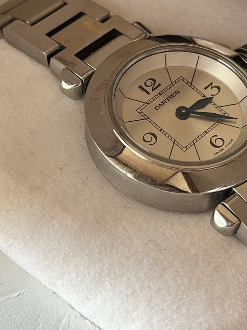 Cartier Watch Miss Pasha Silver Auth Women’s Accessory Battery Replaced w/Boxed