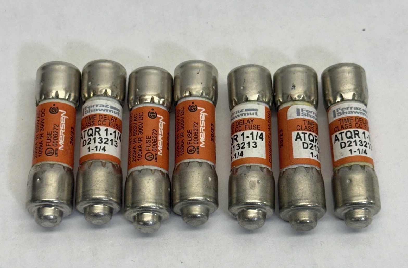 (LOT OF 7) MERSEN ATQR1-1/4 UL CLASS FUSE D213213