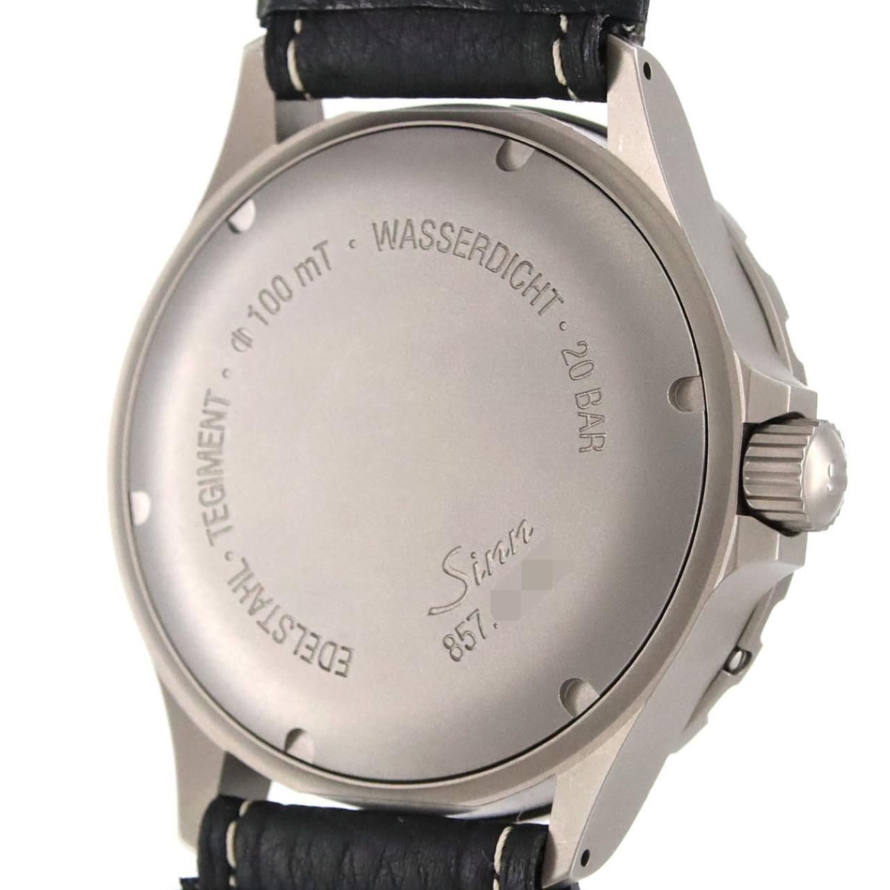Sinn Watch 857 Black Dial Automatic Stainless Steel Wristwatch w/Original Box