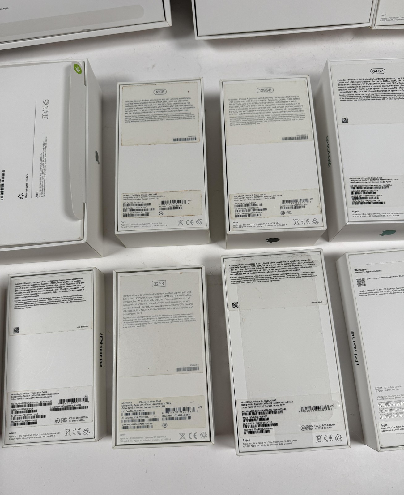 Apple Lot Empty Boxes Only IPhone IPad MacBook Air Apple TV 4K Set Mixed 14