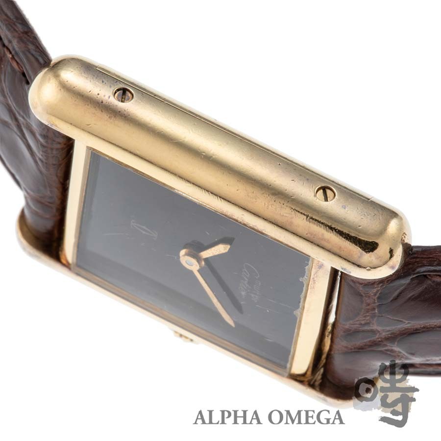 Cartier Must Tank SM Manual Winding Ref.19 756 13 Vermeil Silver Yellow Gold