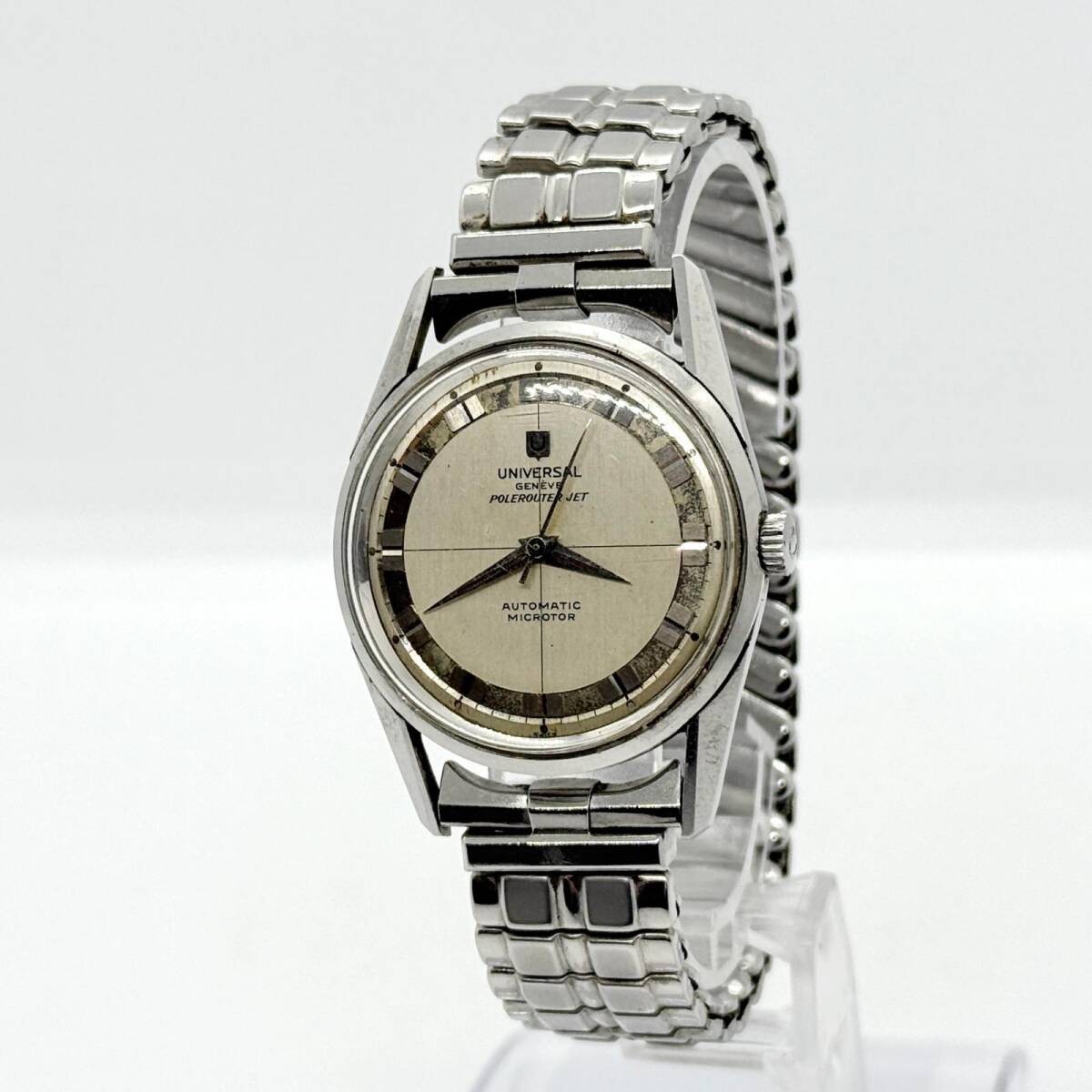 Universal Genève Watch Polerouter 20355/4 Silver Automatic Men’s No Working Aut