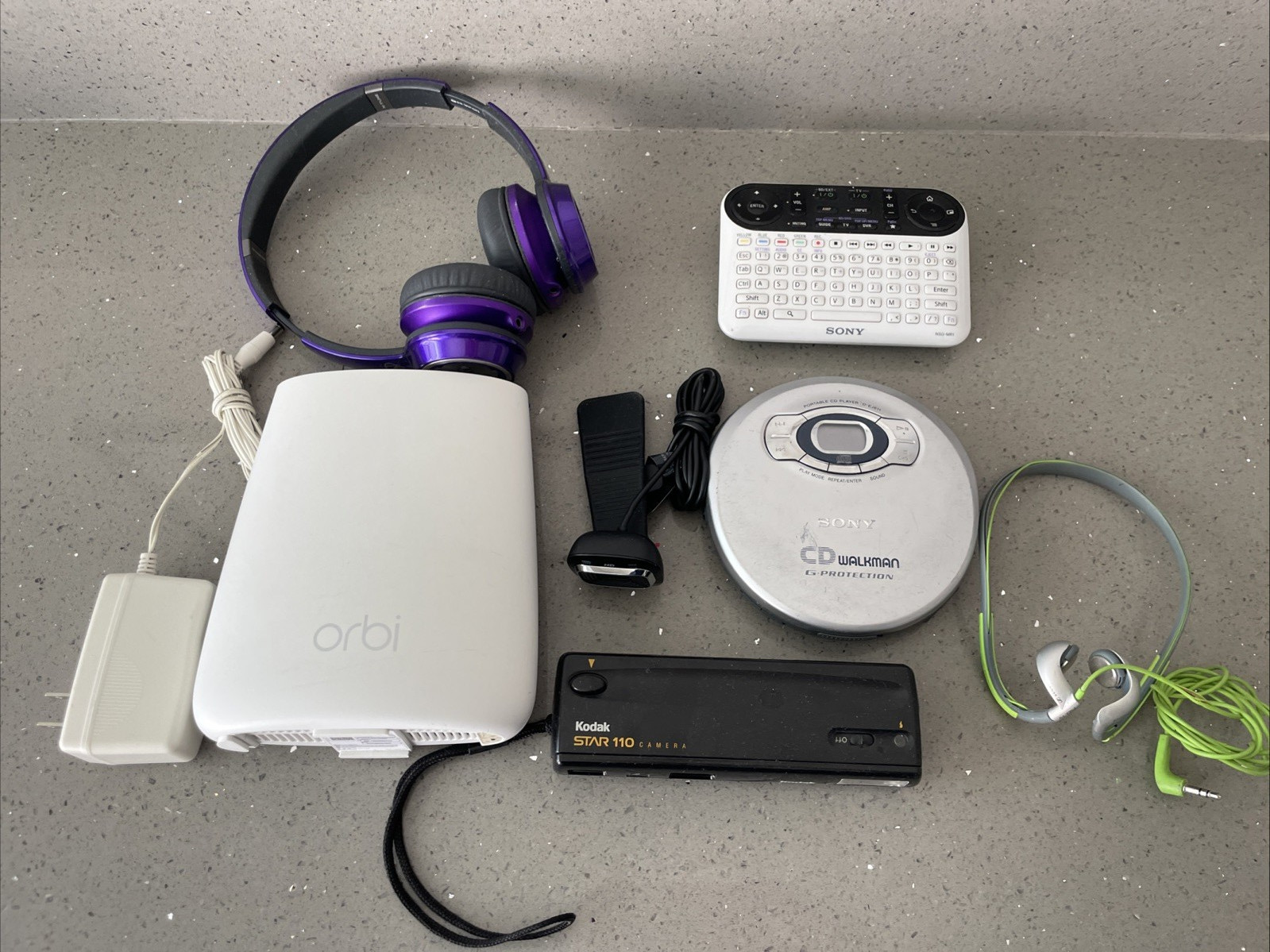 Lot of Electronics Uncleaned Untested Parts ONLY Orbi router Sony walkman kodak