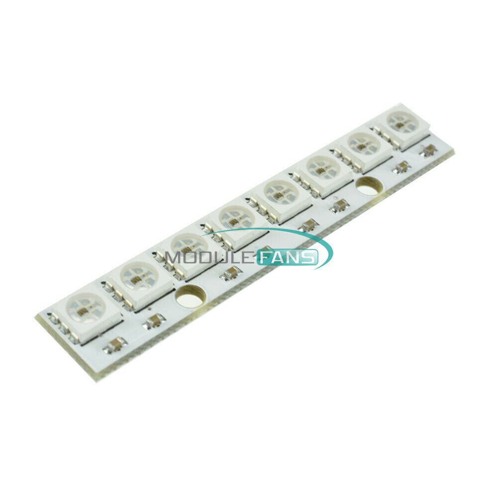 10PCS WS2812 WS2811 5050 RGB LED Lamp Panel Module 5V 8Bit Rainbow LED