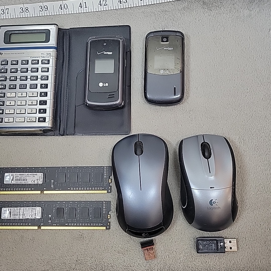 Mixed Electronics Lot TI-83 RAM LG Phones Mice Calculator PARTS – Some Working
