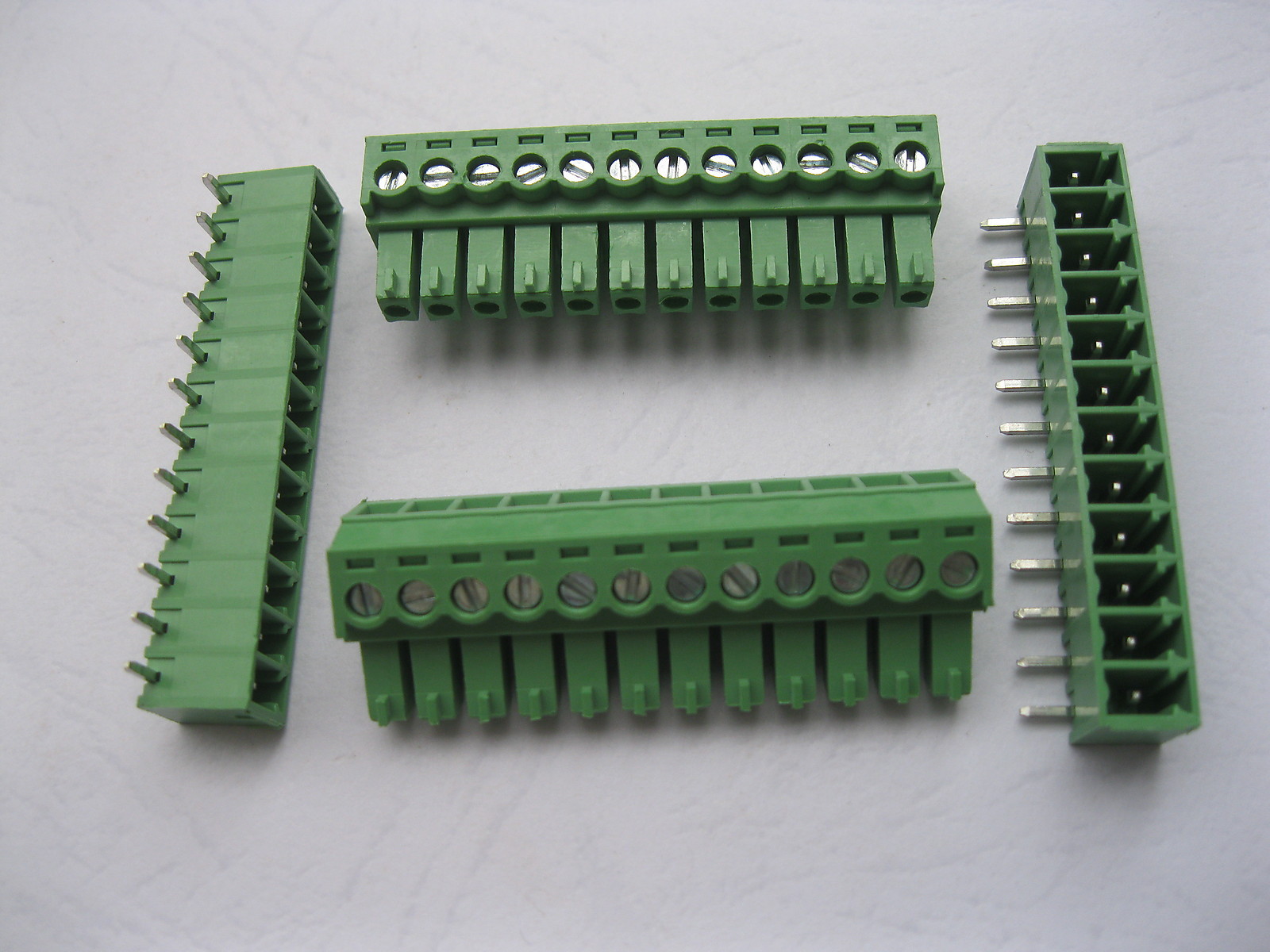 5 pcs Angle 90° 12 pin /way 3.81mm Screw Terminal Block Connector Pluggable Type