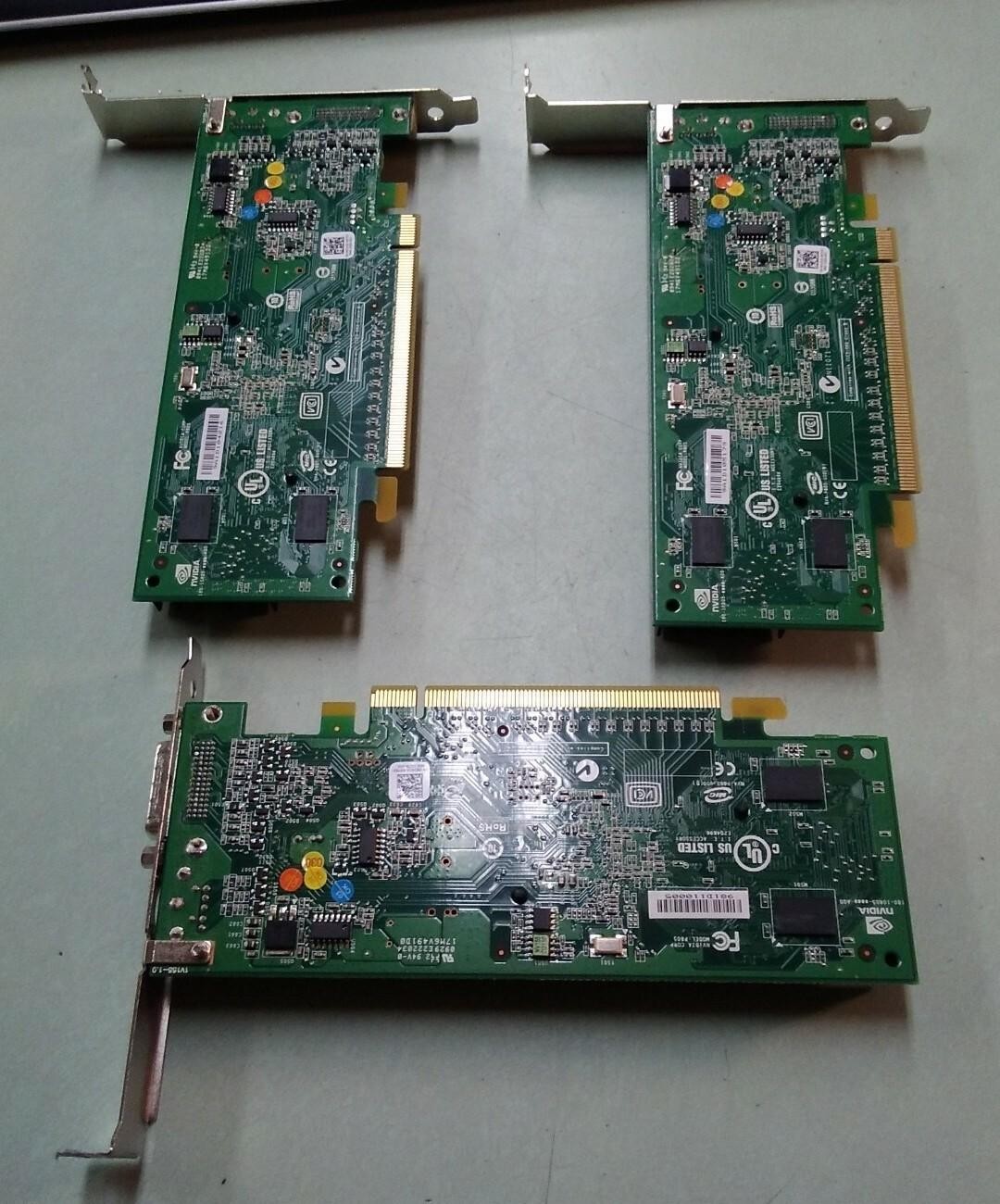 LOT OF 3 Nvidia V155 180-10805-****-A00 PCIe DMS59 SVideo Video Card