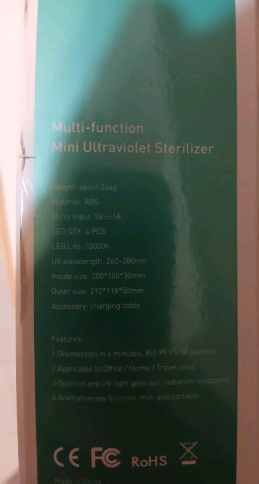 Multi-function Mini Ultraviolet Sterilizer, phone Sterilizer, any small objects