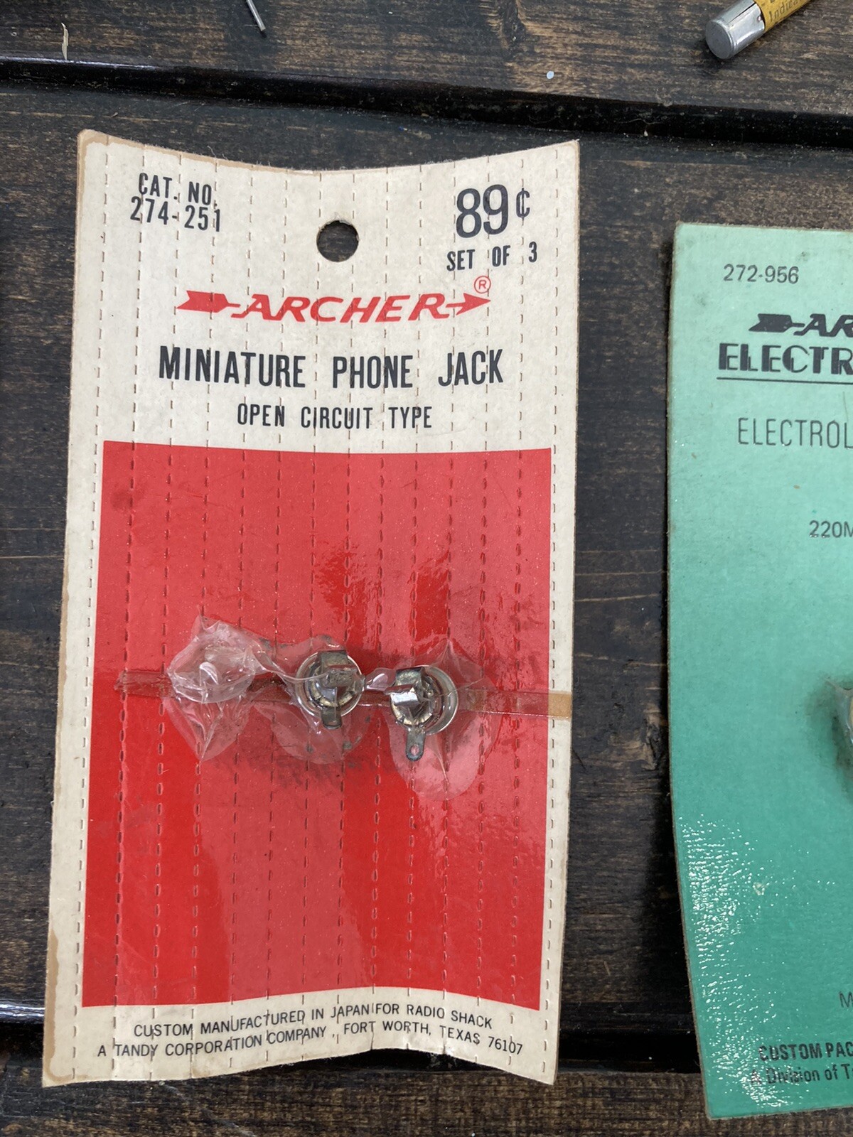 Vtg Electronic Junk Drawer Lot Capacitor Micro Switch Fuse Resistor Jacks Archer