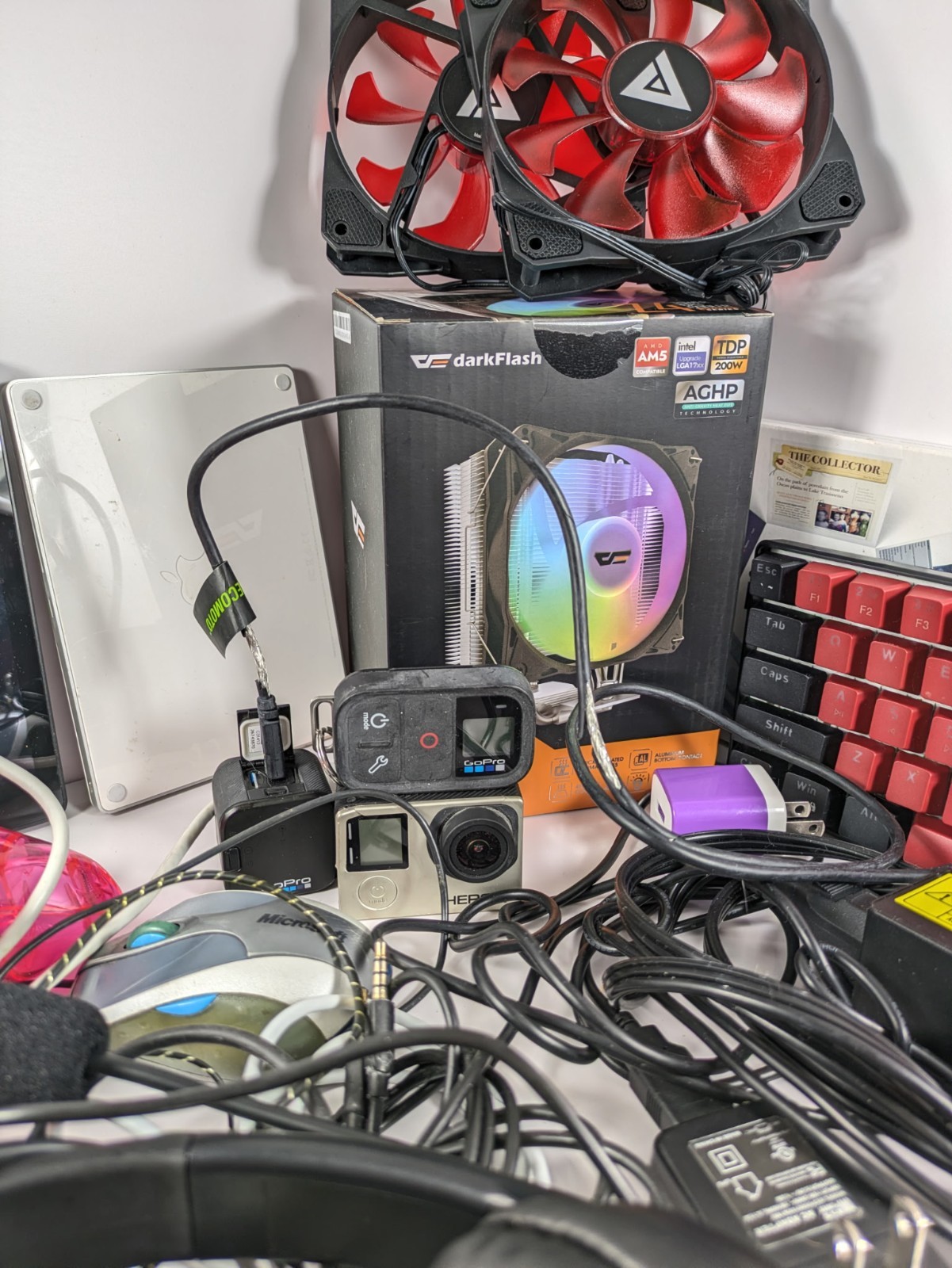 Electronics Mixed Lot UNTESTED GoPro Session 4 Apple Trackpad Z4 CPU Cooler