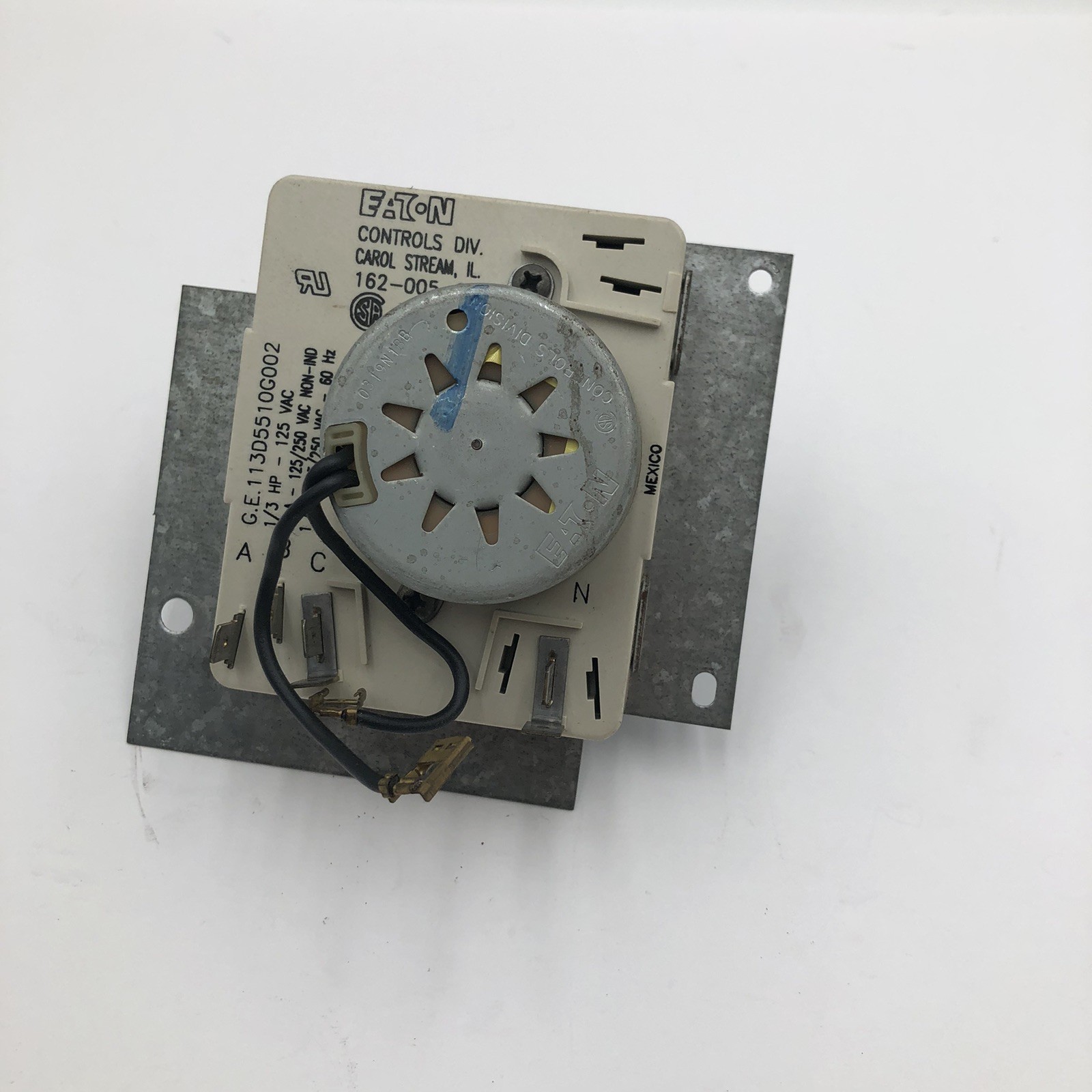 GE Dryer Timer Assembly 113D5510G002 w/ Knob Tested Working GE Timer Used