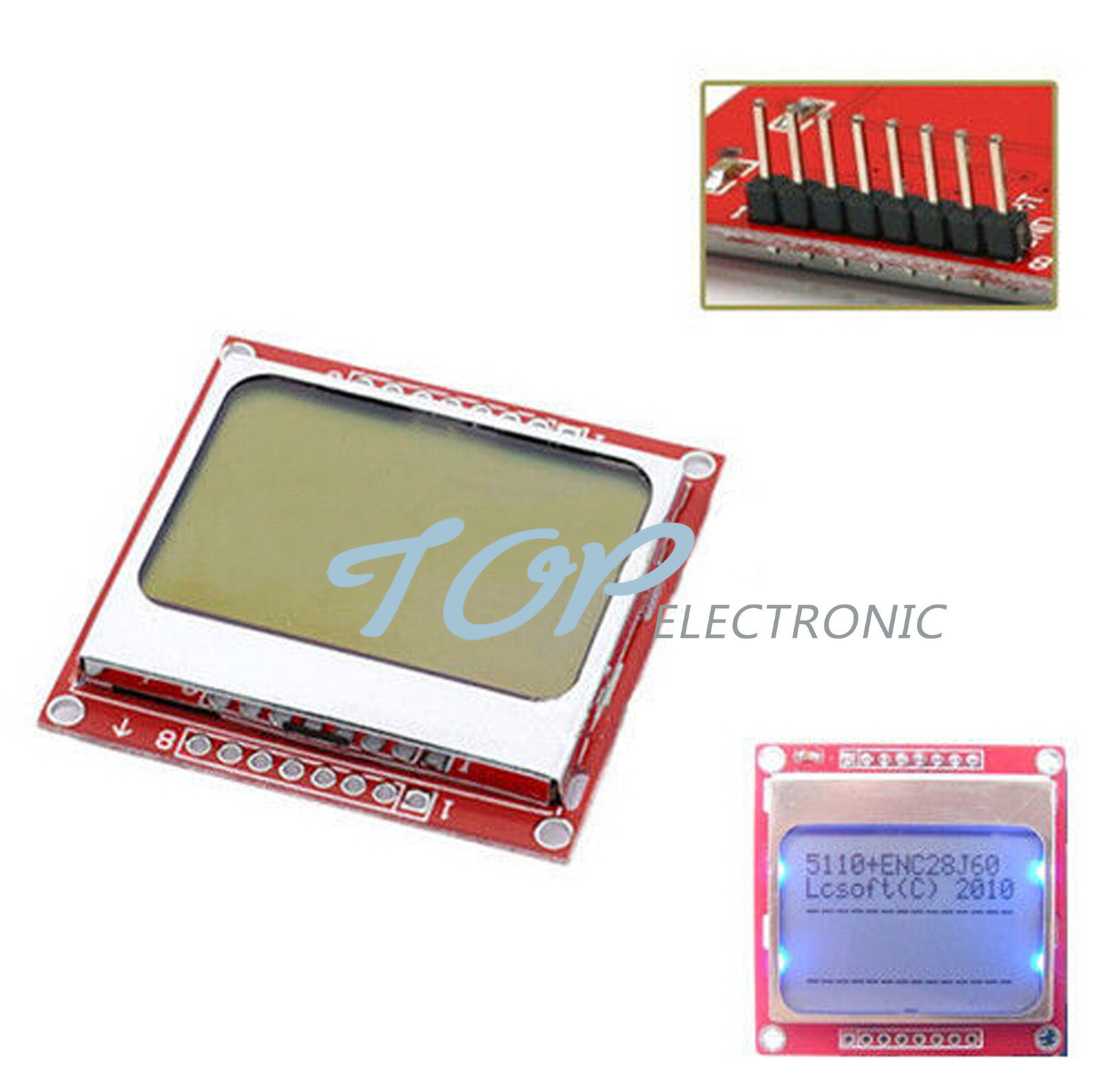 84×48 Nokia LCD Module Blue Backlight Adapter PCB Nokia 5110 LCD For Arduino