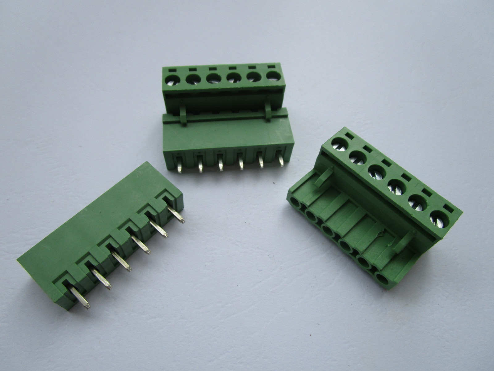 10 pcs Close Straight 6pin 5.08mm Screw Terminal Block Connector Plugbale Type