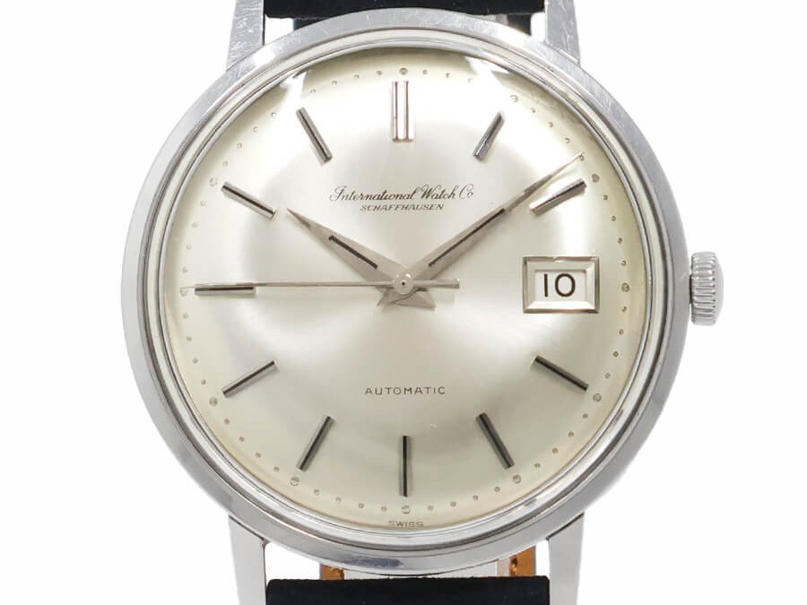 IWC Old Inter R804A SSｘLeather Original Dial 1966 Silver Automatic Overhauled