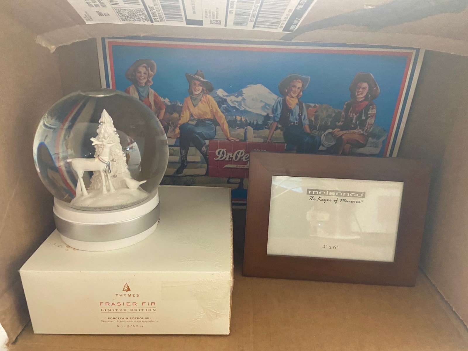 New Home Décor And Giftware Lot Snow Globe Candle Mug Frame Planter Dish