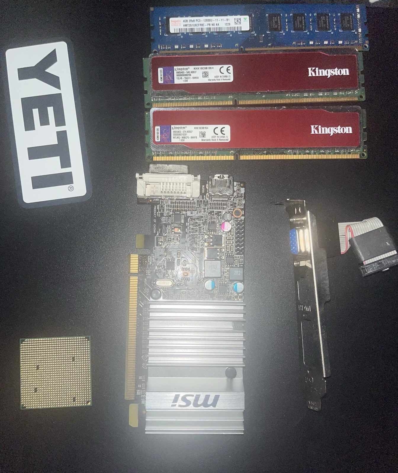 AMD FX CPU + MSI HDMI Graphics Card + Kingston HyperX/Hynix DDR3 RAM