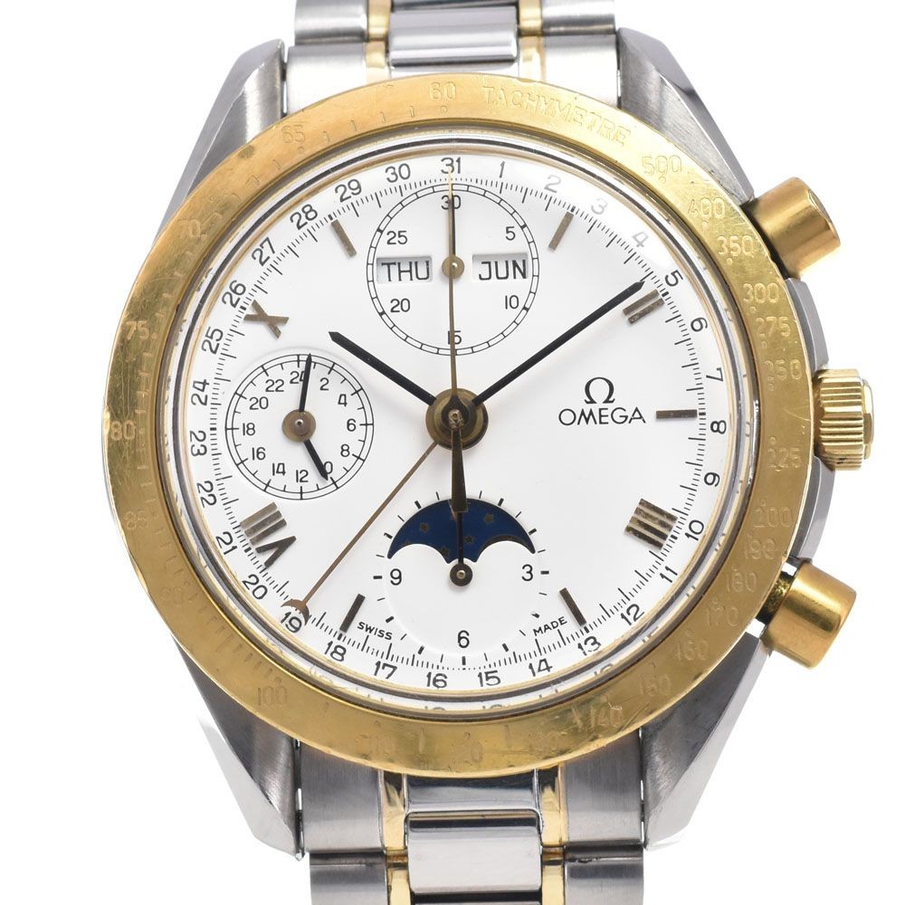 Omega Speedmaster Moonphase 175.0034 Automatic Men’s Watch 18K Yellow Gold Bezel