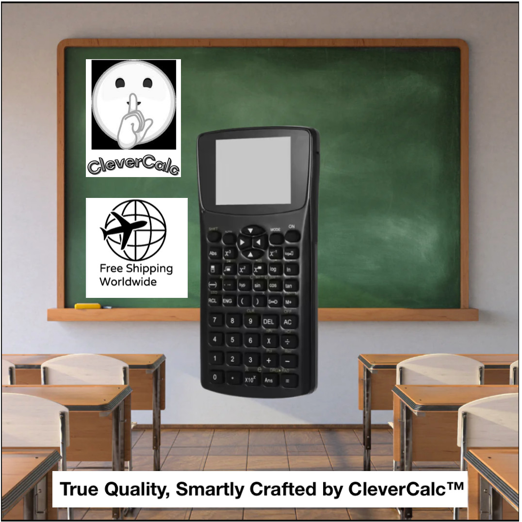 Cheating Calculator w/File Storage For Exams Privacy Screen w/Emergency Button!!