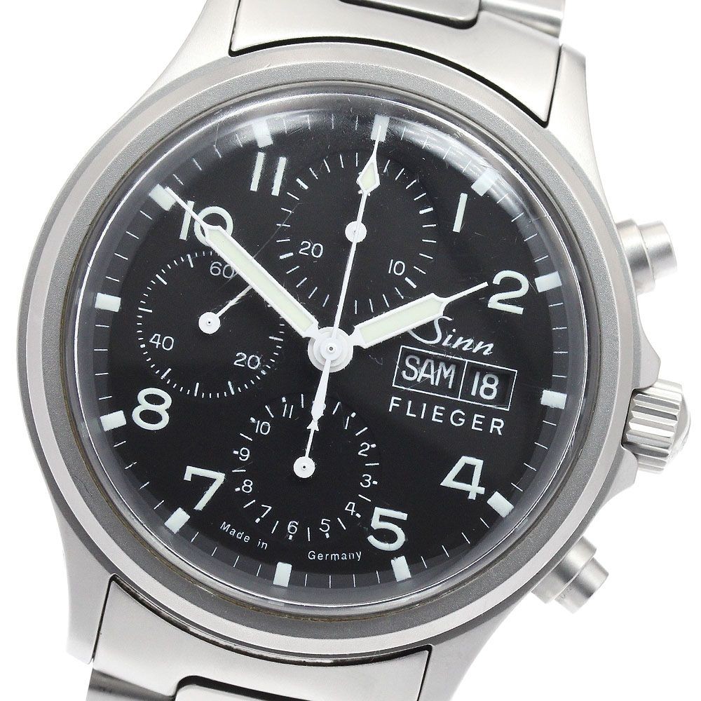 Sinn Watch FLIGER.M 358 Chronograph Day-Date Automatic Men’s w/Warranty Card