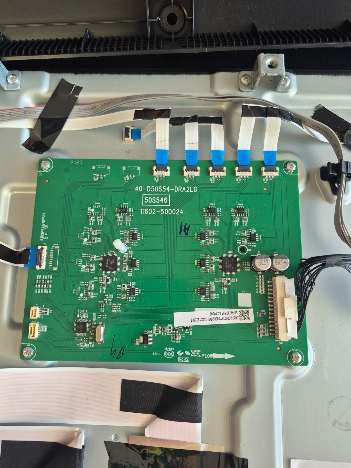 placa controladora de LEDs (LED Driver Board) de un televisor