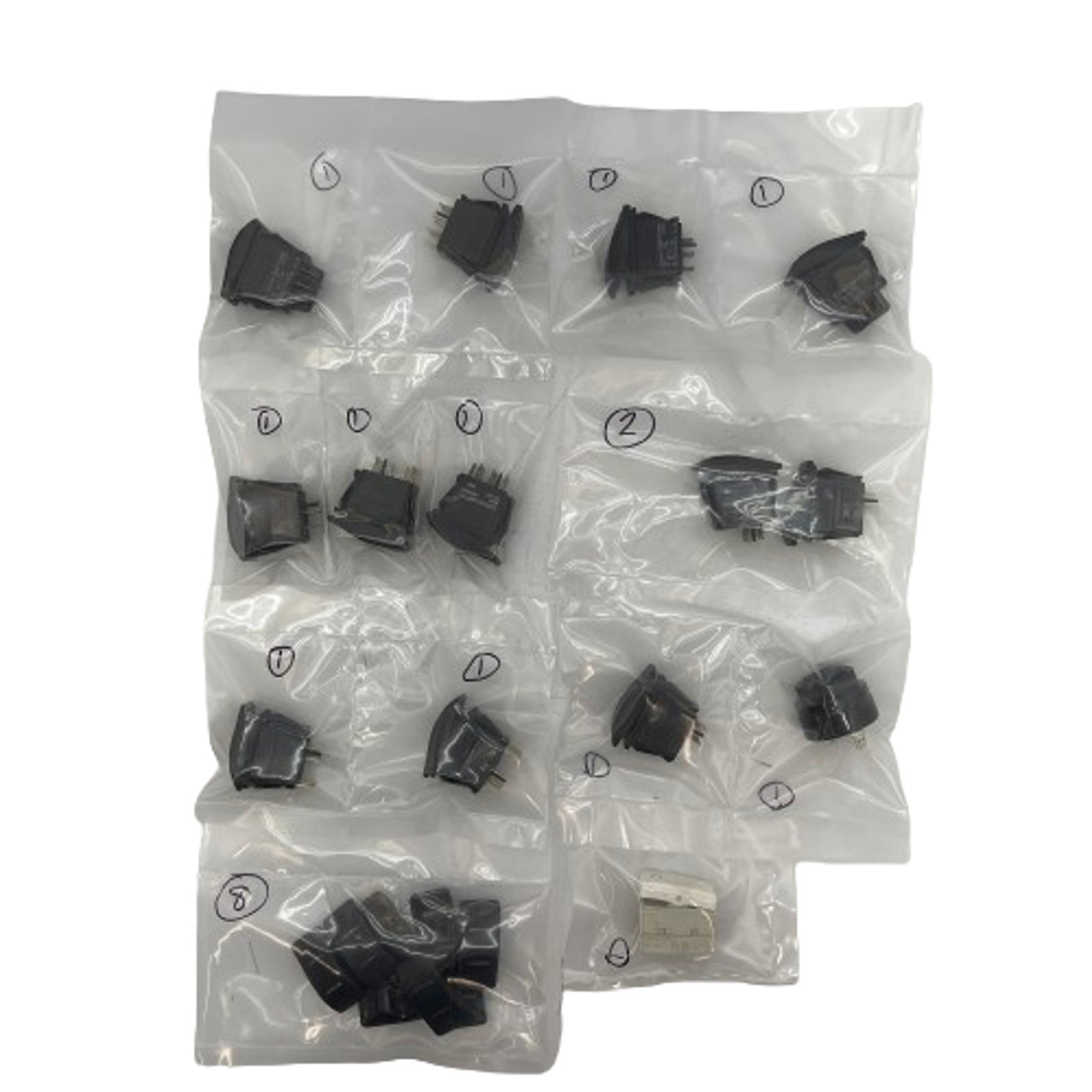 Mixed Lot of Electronic Rocker Switch Panel Mount Black – New