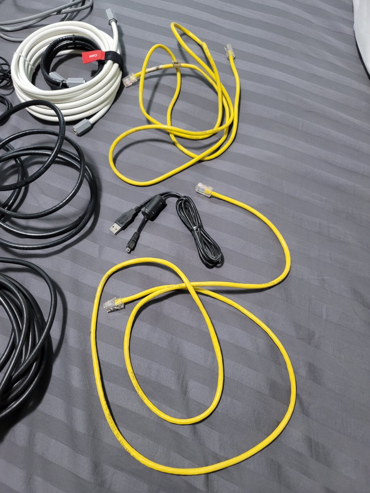 Wholesale Lot 30 Various USB Cords, Cables, Adapters, Ethernet And Similar Items