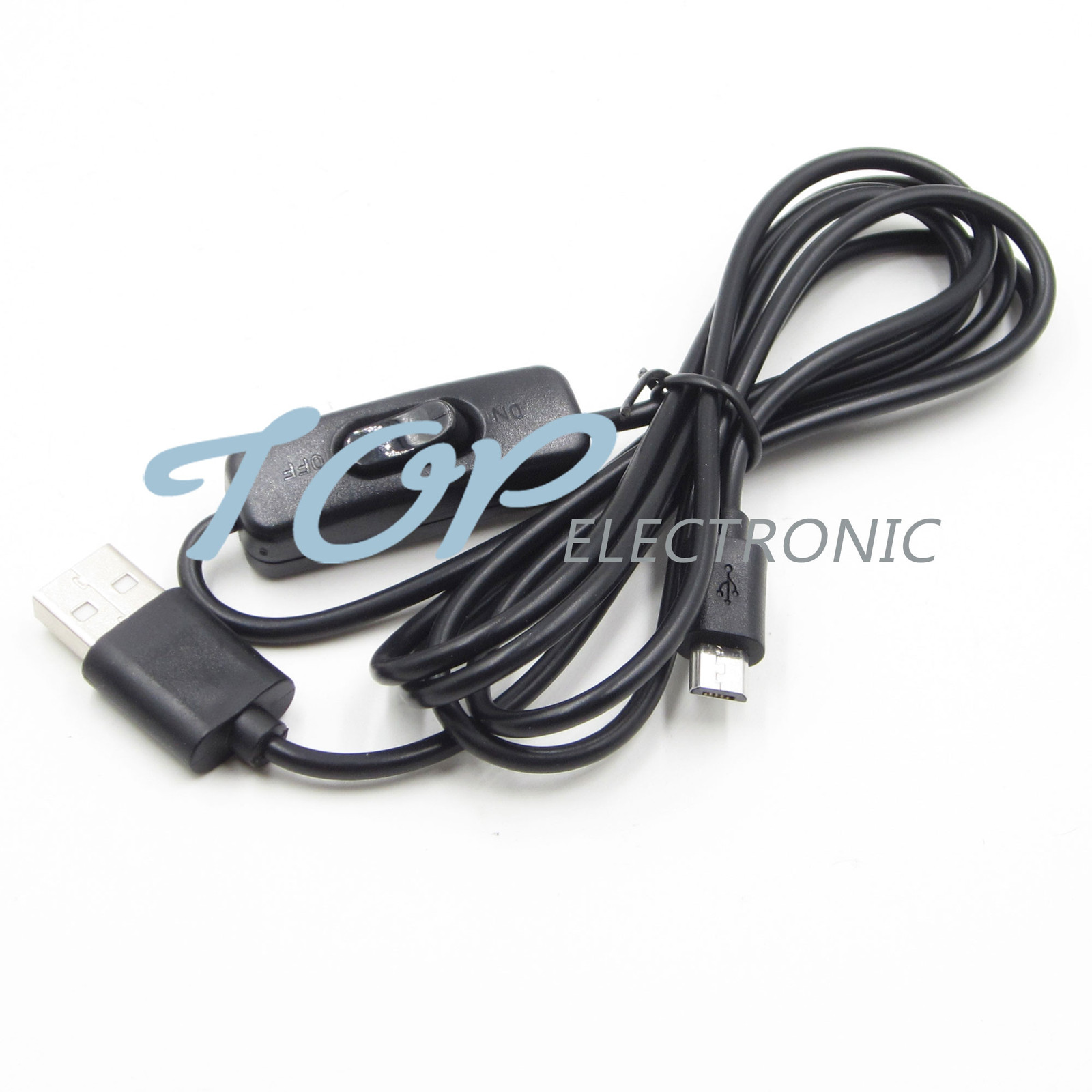 2PCS 1m Micro USB Power Supply Charger Cable Wire w/ON/OFF Switch Raspberry Pi