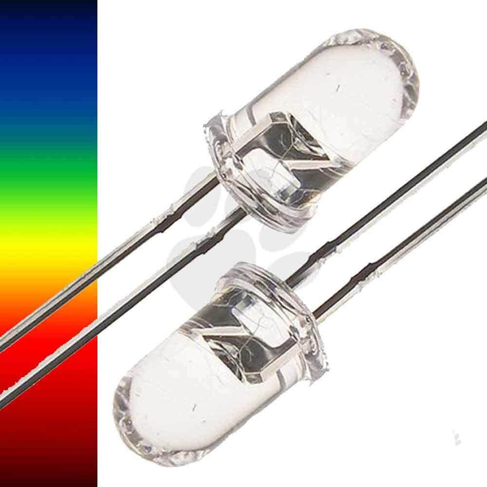 50x 15x 5mm LEDS WHITE RED GREEN ICE BLUE UV IR PINK AMBER CYAN WARM COOL RGB