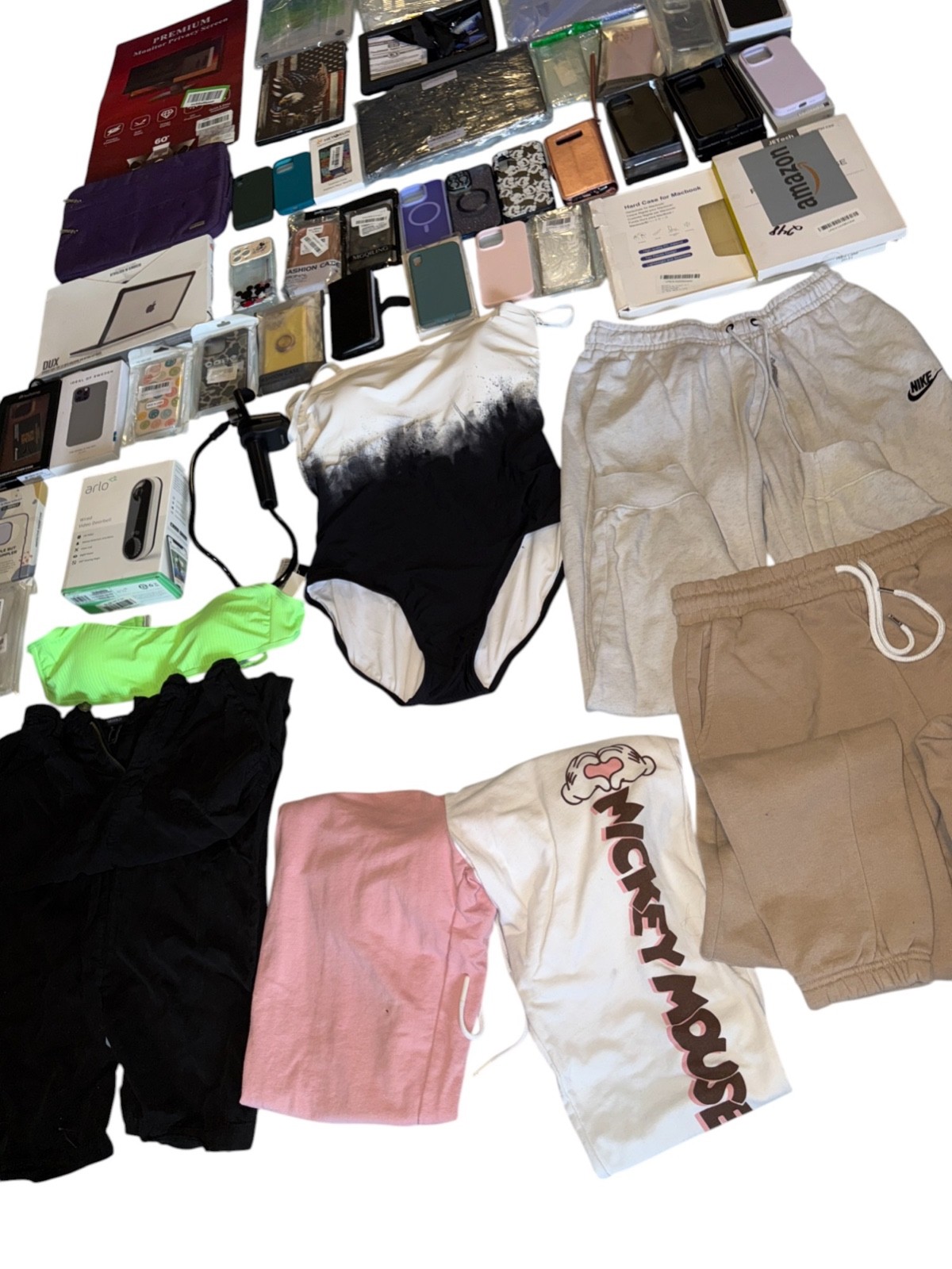 HUGE BULK MIXED RESELLER LOT – CLOTHING, PHONE/TABLET/COMPUTER CASES + MORE!!!!!