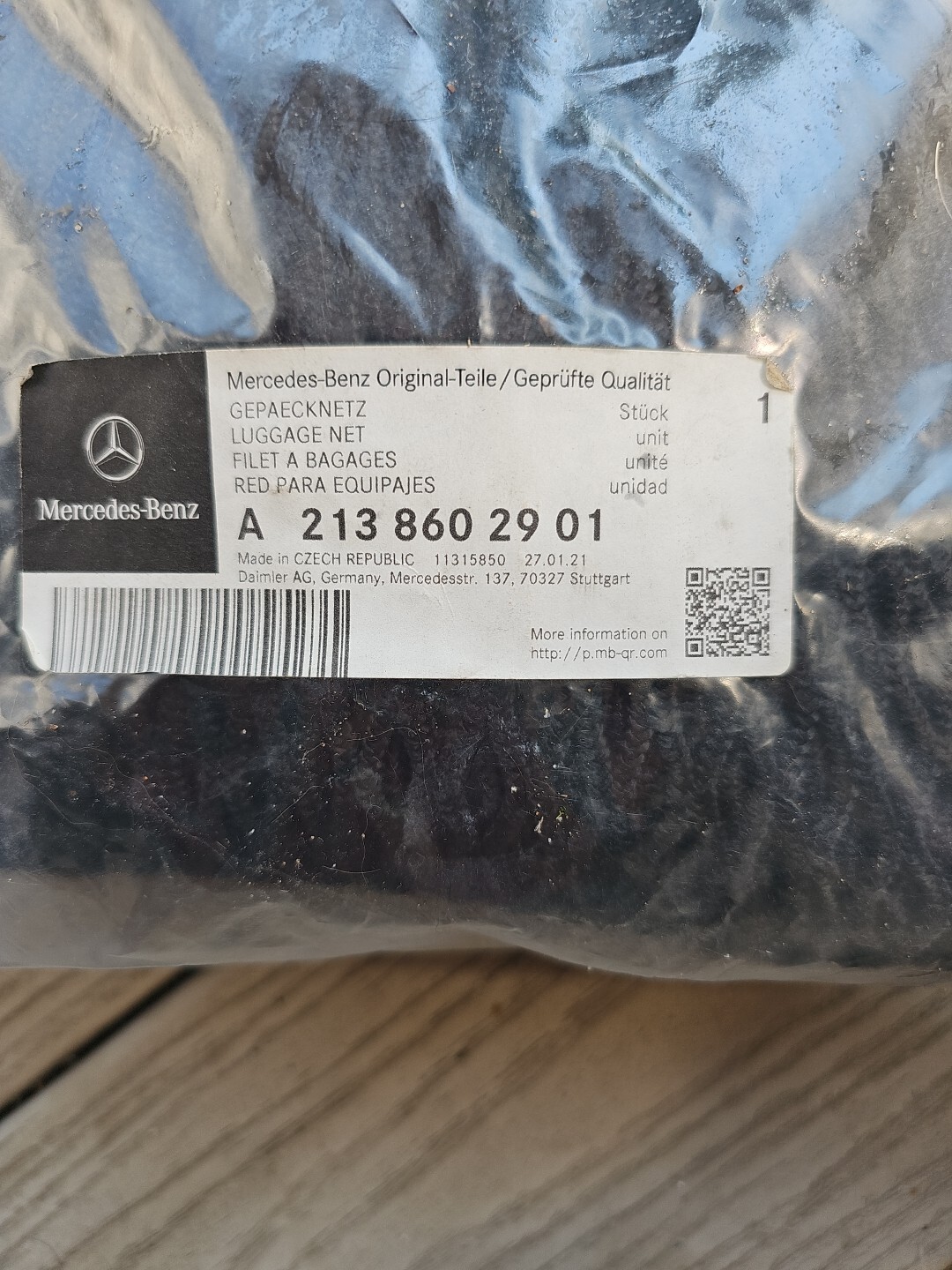 MERCEDES BENZ LUGGAGE CARGO NET 2015 2016 2017 2018 2019 2058600374