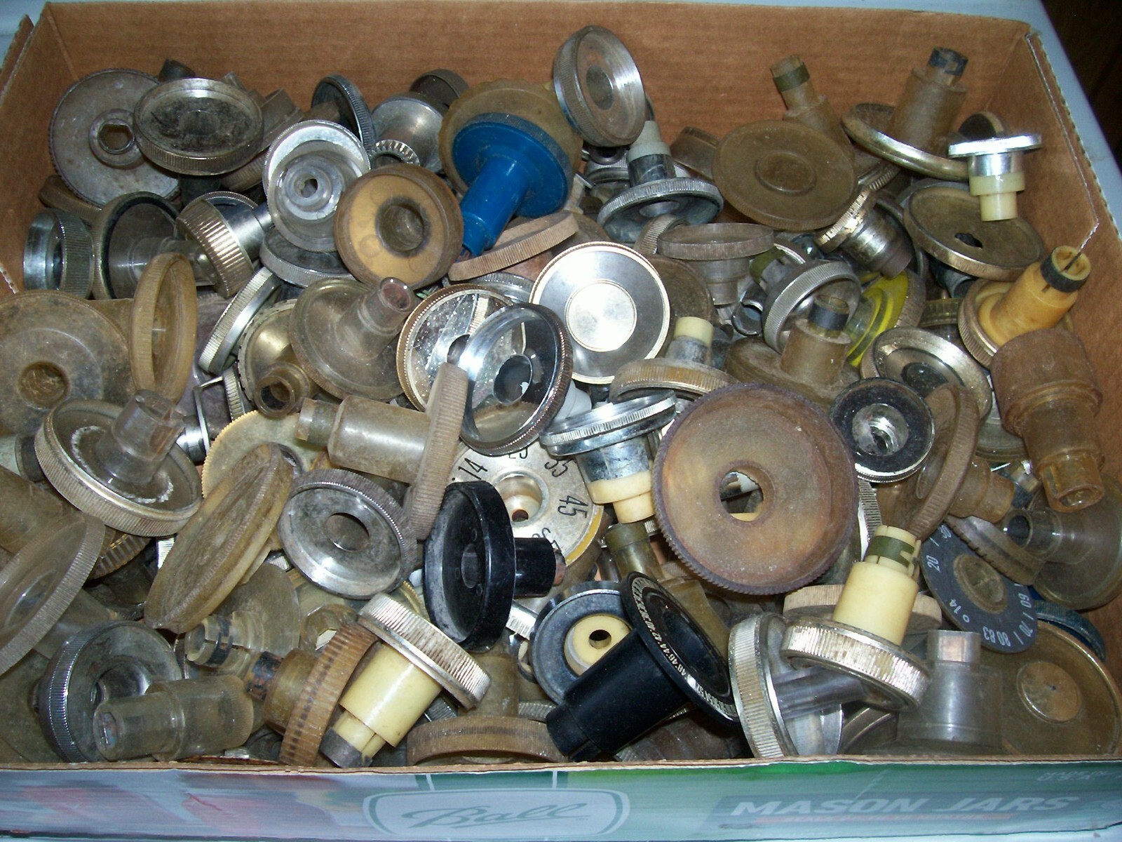 Used lot of TV knobs mid century.